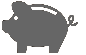 Pig piggy bank logo
