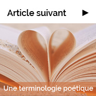 Une terminologie poétique